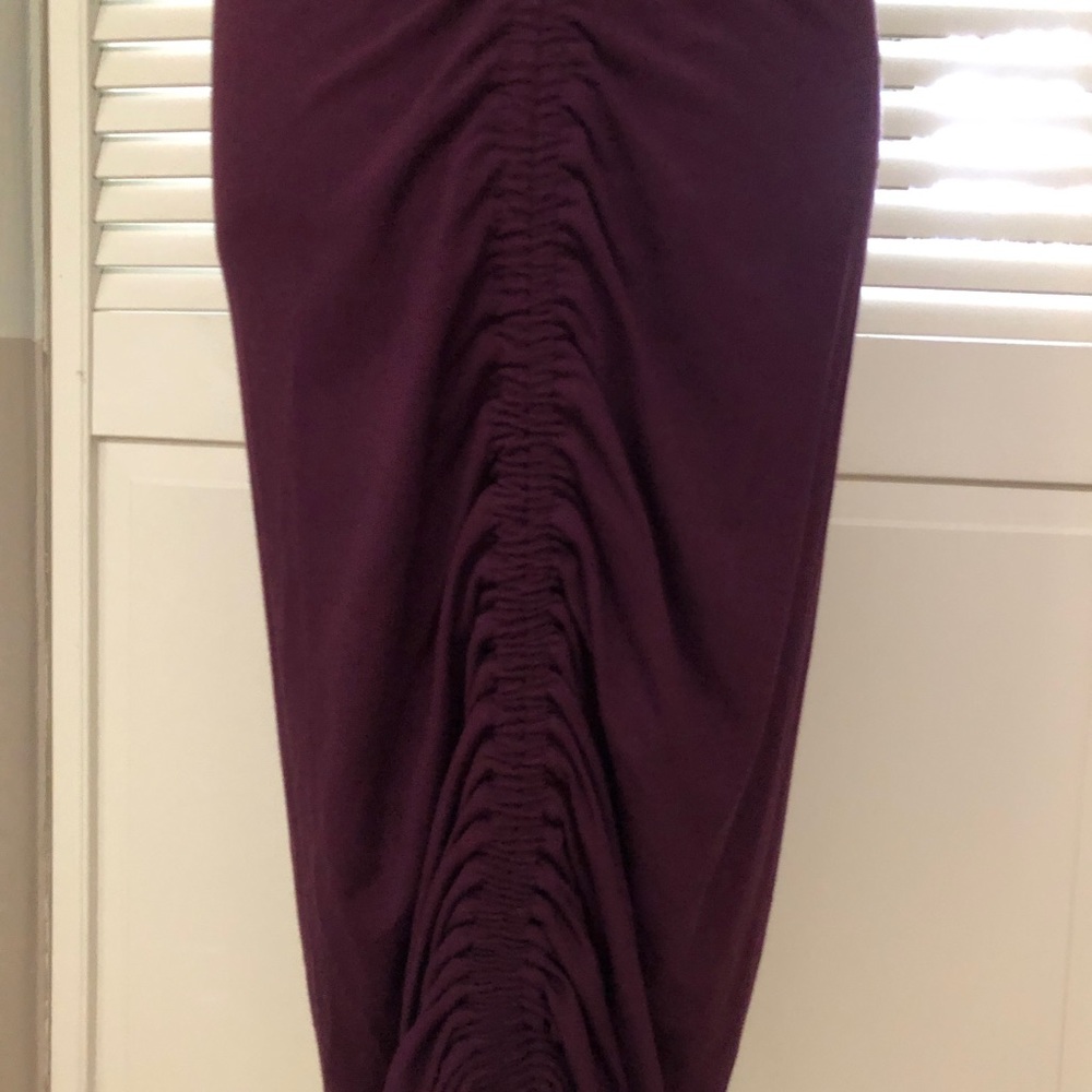 NWT Calvin Klein Dress Ruched Bottom Size 8 Plum Dark Purple Aubergine - Picture 5 of 9